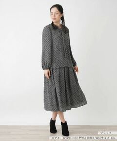 Leilian PLUS HOUSE / レリアンプラスハウス セットアップ | 幾何学柄ブラウススーツ