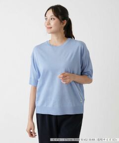 Leilian PLUS HOUSE / レリアンプラスハウス ニット・セーター | コットン混半そでニット