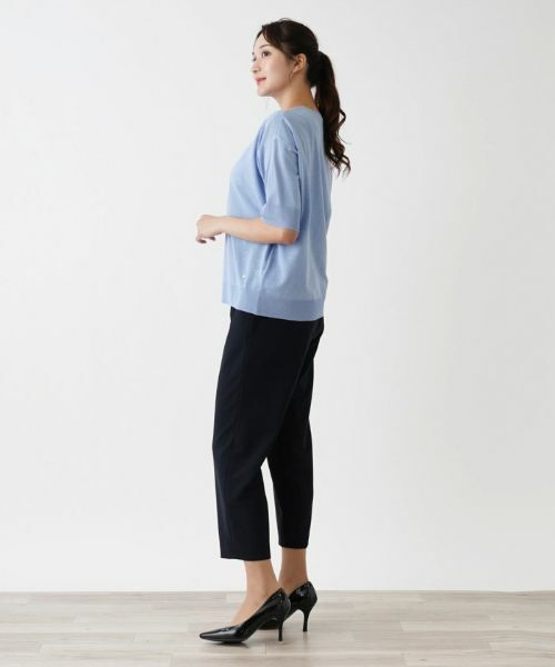 Leilian PLUS HOUSE / レリアンプラスハウス ニット・セーター | コットン混半そでニット | 詳細11