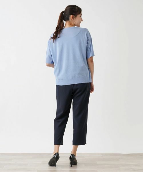 Leilian PLUS HOUSE / レリアンプラスハウス ニット・セーター | コットン混半そでニット | 詳細12