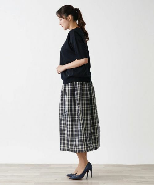 Leilian PLUS HOUSE / レリアンプラスハウス ニット・セーター | コットン混半そでニット | 詳細2