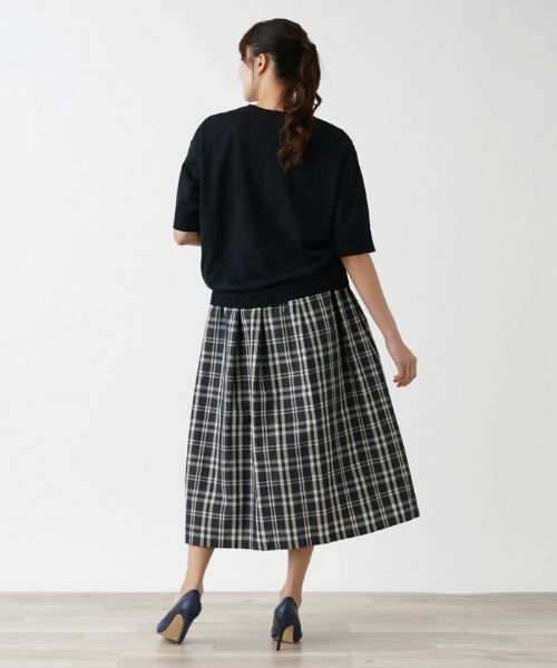 Leilian PLUS HOUSE / レリアンプラスハウス ニット・セーター | コットン混半そでニット | 詳細3