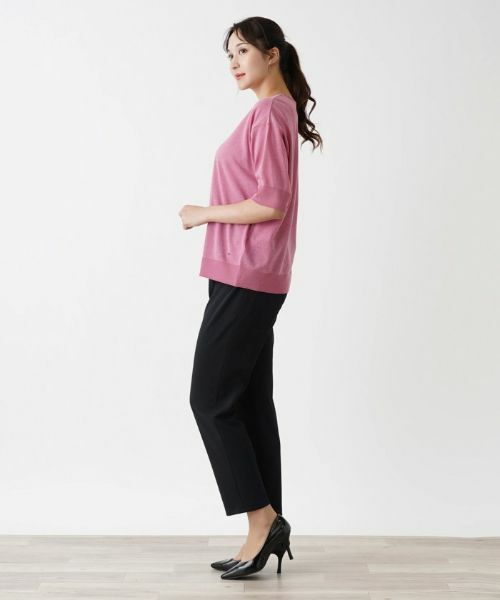 Leilian PLUS HOUSE / レリアンプラスハウス ニット・セーター | コットン混半そでニット | 詳細5