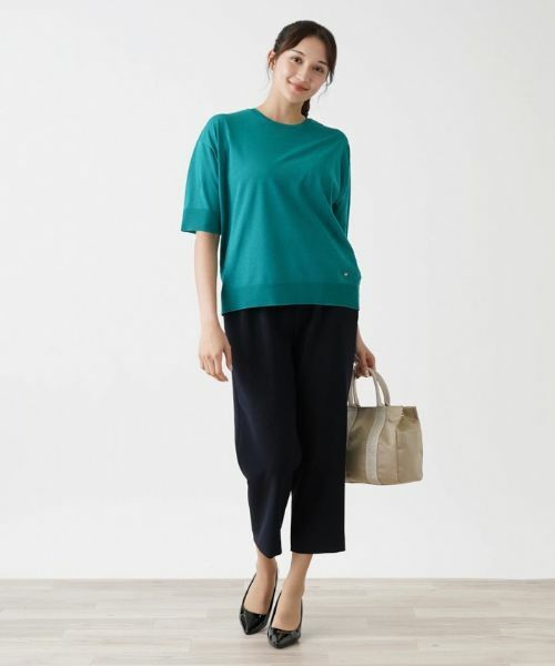 Leilian PLUS HOUSE / レリアンプラスハウス ニット・セーター | コットン混半そでニット | 詳細7