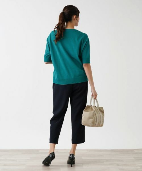 Leilian PLUS HOUSE / レリアンプラスハウス ニット・セーター | コットン混半そでニット | 詳細9