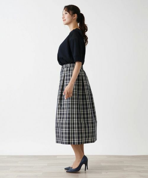 Leilian PLUS HOUSE / レリアンプラスハウス ミニ・ひざ丈スカート | チェックフレアスカート【プラス企画】 | 詳細2