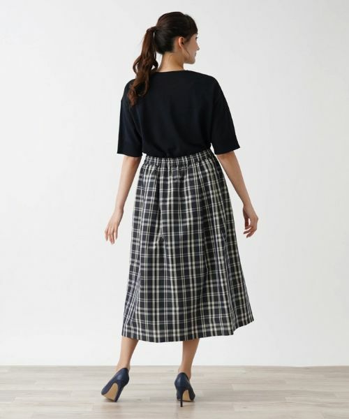 Leilian PLUS HOUSE / レリアンプラスハウス ミニ・ひざ丈スカート | チェックフレアスカート【プラス企画】 | 詳細3