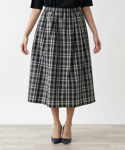 Leilian PLUS HOUSE / レリアンプラスハウス ミニ・ひざ丈スカート | チェックフレアスカート【プラス企画】 | 詳細4