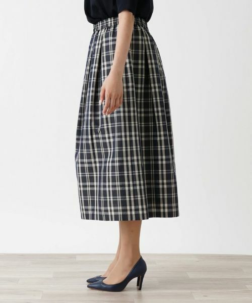 Leilian PLUS HOUSE / レリアンプラスハウス ミニ・ひざ丈スカート | チェックフレアスカート【プラス企画】 | 詳細5