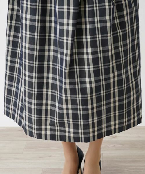 Leilian PLUS HOUSE / レリアンプラスハウス ミニ・ひざ丈スカート | チェックフレアスカート【プラス企画】 | 詳細9