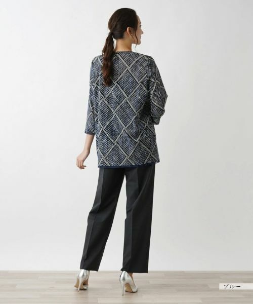 Leilian PLUS HOUSE / レリアンプラスハウス カットソー | 格子柄プリントカットソー【プラス企画】 | 詳細6