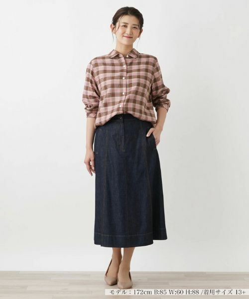 Leilian PLUS HOUSE / レリアンプラスハウス シャツ・ブラウス | チェックブラウス【プラス企画】 | 詳細1