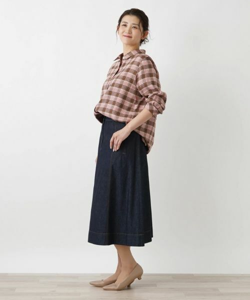 Leilian PLUS HOUSE / レリアンプラスハウス シャツ・ブラウス | チェックブラウス【プラス企画】 | 詳細2