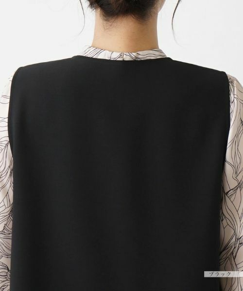 Leilian PLUS HOUSE / レリアンプラスハウス テーラードジャケット | Vネックベスト【プラス企画】 | 詳細12