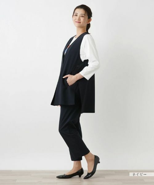 Leilian PLUS HOUSE / レリアンプラスハウス テーラードジャケット | Vネックベスト【プラス企画】 | 詳細2