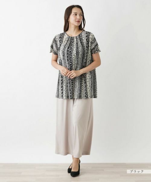 Leilian PLUS HOUSE / レリアンプラスハウス シャツ・ブラウス | ドット×ストライプブラウス【プラス企画】 | 詳細1