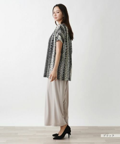 Leilian PLUS HOUSE / レリアンプラスハウス シャツ・ブラウス | ドット×ストライプブラウス【プラス企画】 | 詳細2