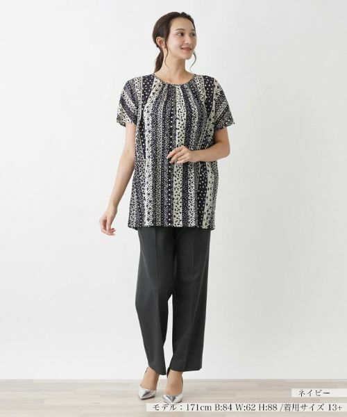 Leilian PLUS HOUSE / レリアンプラスハウス シャツ・ブラウス | ドット×ストライプブラウス【プラス企画】 | 詳細4