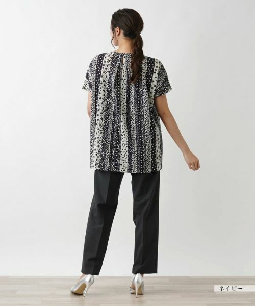 Leilian PLUS HOUSE / レリアンプラスハウス シャツ・ブラウス | ドット×ストライプブラウス【プラス企画】 | 詳細6