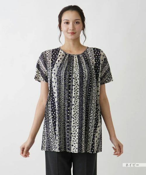 Leilian PLUS HOUSE / レリアンプラスハウス シャツ・ブラウス | ドット×ストライプブラウス【プラス企画】 | 詳細7