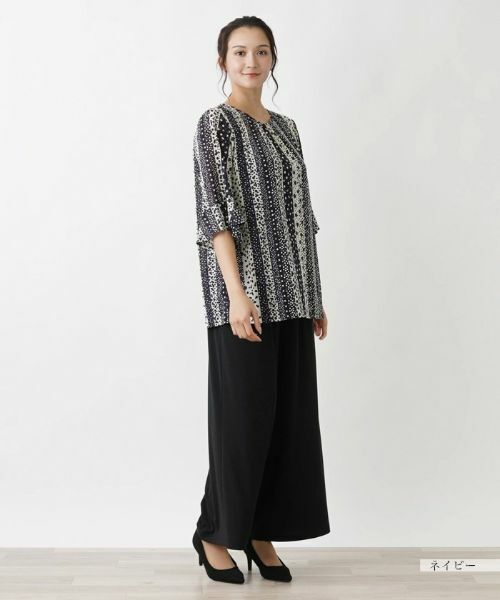 Leilian PLUS HOUSE / レリアンプラスハウス シャツ・ブラウス | ドット×ストライプブラウス【プラス企画】 | 詳細14