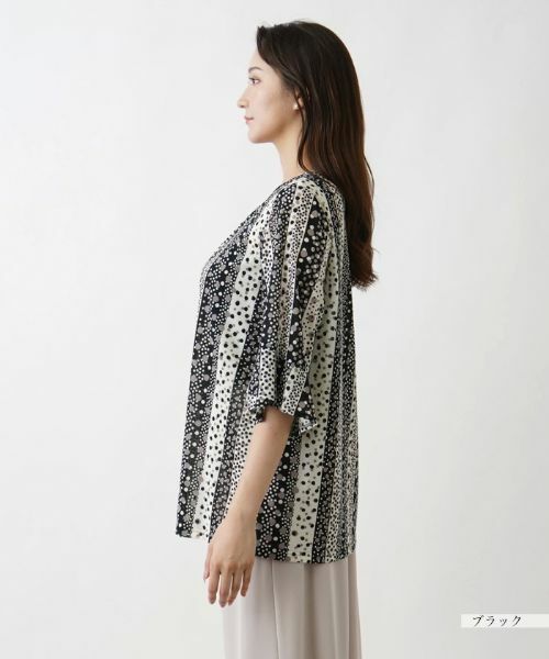 Leilian PLUS HOUSE / レリアンプラスハウス シャツ・ブラウス | ドット×ストライプブラウス【プラス企画】 | 詳細5