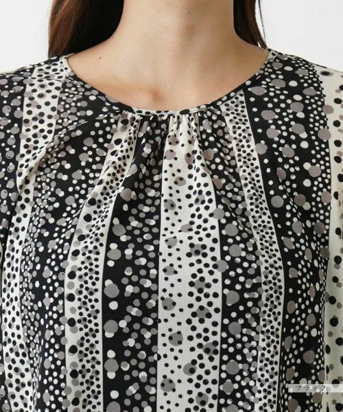 Leilian PLUS HOUSE / レリアンプラスハウス シャツ・ブラウス | ドット×ストライプブラウス【プラス企画】 | 詳細7