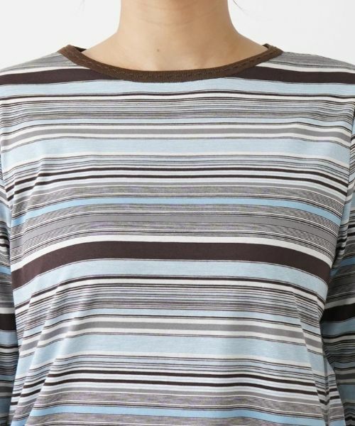 Leilian PLUS HOUSE / レリアンプラスハウス カットソー | 七分丈ボーダーカットソー【プラス企画】 | 詳細7