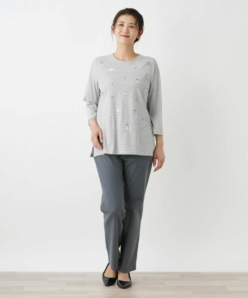 Leilian PLUS HOUSE / レリアンプラスハウス カットソー | ボーダーカットソー【プラス企画】 | 詳細13