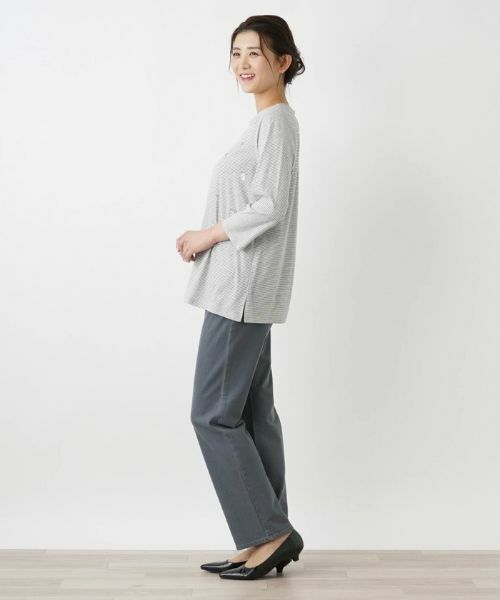 Leilian PLUS HOUSE / レリアンプラスハウス カットソー | ボーダーカットソー【プラス企画】 | 詳細14