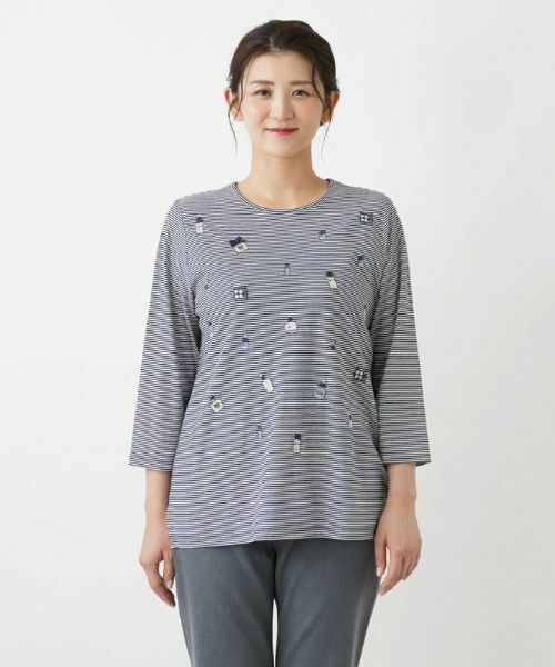 Leilian PLUS HOUSE / レリアンプラスハウス カットソー | ボーダーカットソー【プラス企画】 | 詳細4