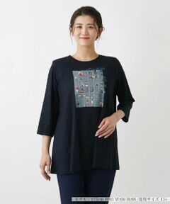 Leilian PLUS HOUSE / レリアンプラスハウス カットソー | 七分丈デザインカットソー【プラス企画】