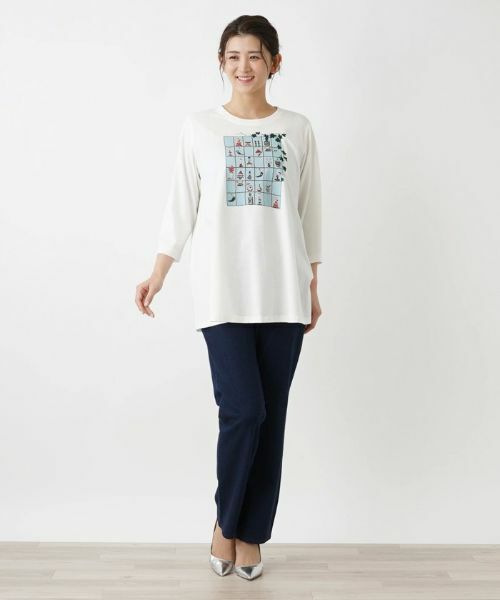 Leilian PLUS HOUSE / レリアンプラスハウス カットソー | 七分丈デザインカットソー【プラス企画】 | 詳細1