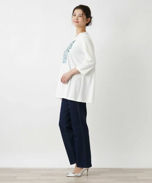 Leilian PLUS HOUSE / レリアンプラスハウス カットソー | 七分丈デザインカットソー【プラス企画】 | 詳細2