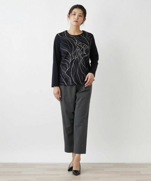 Leilian PLUS HOUSE / レリアンプラスハウス カットソー | デザインカットソー【ROCHAS Premiere】 | 詳細1