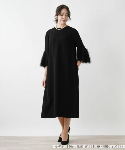 Leilian PLUS HOUSE / レリアンプラスハウス ドレス | ノーカラーワンピース | 詳細1