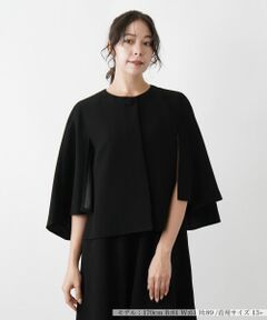 Leilian PLUS HOUSE / レリアンプラスハウス テーラードジャケット | ケープ風ノーカラージャケット