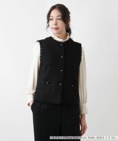 Leilian PLUS HOUSE / レリアンプラスハウス テーラードジャケット | ツイードベスト