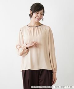 Leilian PLUS HOUSE / レリアンプラスハウス シャツ・ブラウス | ノーカラーブラウス