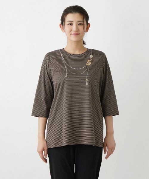 Leilian PLUS HOUSE / レリアンプラスハウス カットソー | ナローボーダーカットソー【プラス企画】 | 詳細8