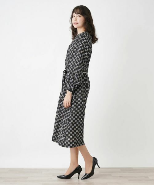 Leilian PLUS HOUSE / レリアンプラスハウス ドレス | 総柄ワンピース【ROCHAS Premiere】 | 詳細2