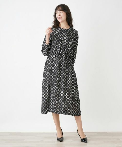 Leilian PLUS HOUSE / レリアンプラスハウス ドレス | 総柄ワンピース【ROCHAS Premiere】 | 詳細4