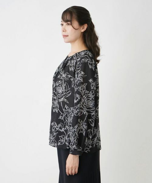 Leilian PLUS HOUSE / レリアンプラスハウス シャツ・ブラウス | ノーカラーブラウス【ROCHAS Premiere】 | 詳細5