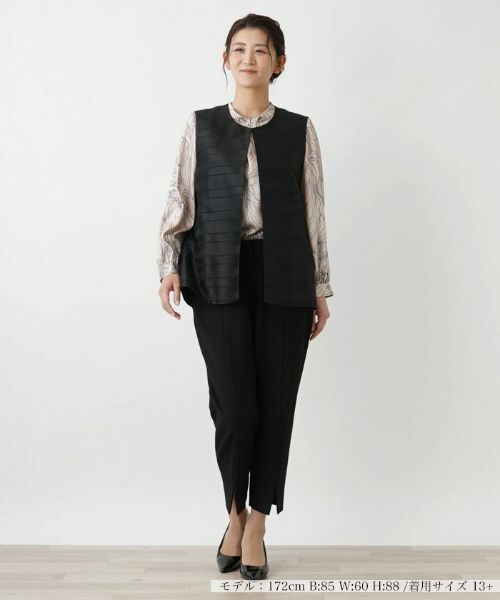 Leilian PLUS HOUSE / レリアンプラスハウス テーラードジャケット | ミディ丈ベスト【ROCHAS Premiere】 | 詳細1