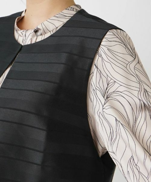 Leilian PLUS HOUSE / レリアンプラスハウス テーラードジャケット | ミディ丈ベスト【ROCHAS Premiere】 | 詳細10