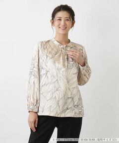 Leilian PLUS HOUSE / レリアンプラスハウス シャツ・ブラウス | フラワーデザインブラウス【ROCHAS Premiere】