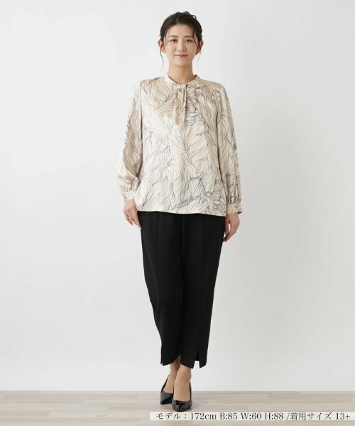 Leilian PLUS HOUSE / レリアンプラスハウス シャツ・ブラウス | フラワーデザインブラウス【ROCHAS Premiere】 | 詳細1