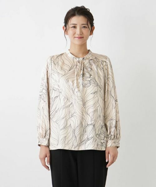 Leilian PLUS HOUSE / レリアンプラスハウス シャツ・ブラウス | フラワーデザインブラウス【ROCHAS Premiere】 | 詳細4