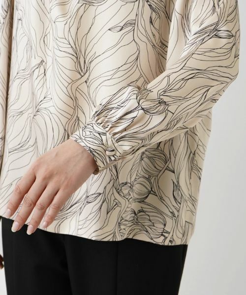 Leilian PLUS HOUSE / レリアンプラスハウス シャツ・ブラウス | フラワーデザインブラウス【ROCHAS Premiere】 | 詳細9