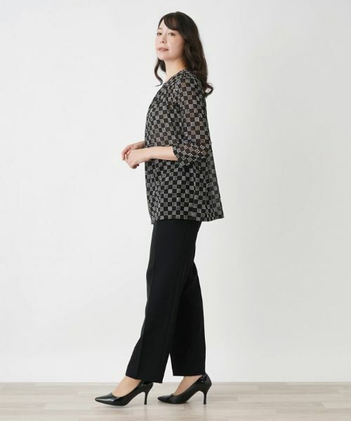 Leilian PLUS HOUSE / レリアンプラスハウス カットソー | 総柄プルオーバー【ROCHAS Premiere】 | 詳細2